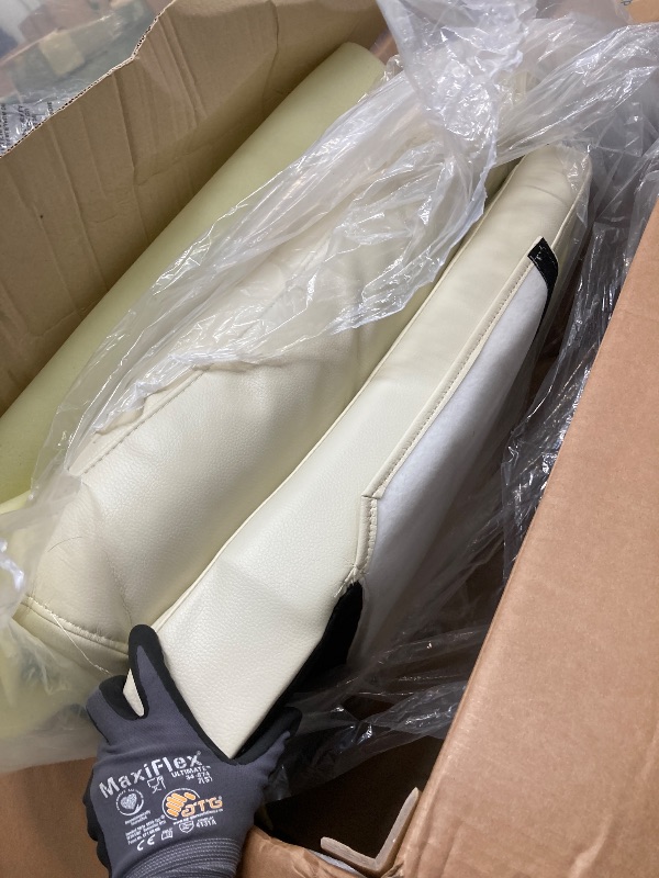 Photo 1 of *Unsure if pieces are missing* MALOL Modern Leather Swivel Rocker Recliner – Glider Reclining Chair with Footrest, Wide Seat Cushion & Comfortable Support for Living Room, Nursery, Bedroom, Beige