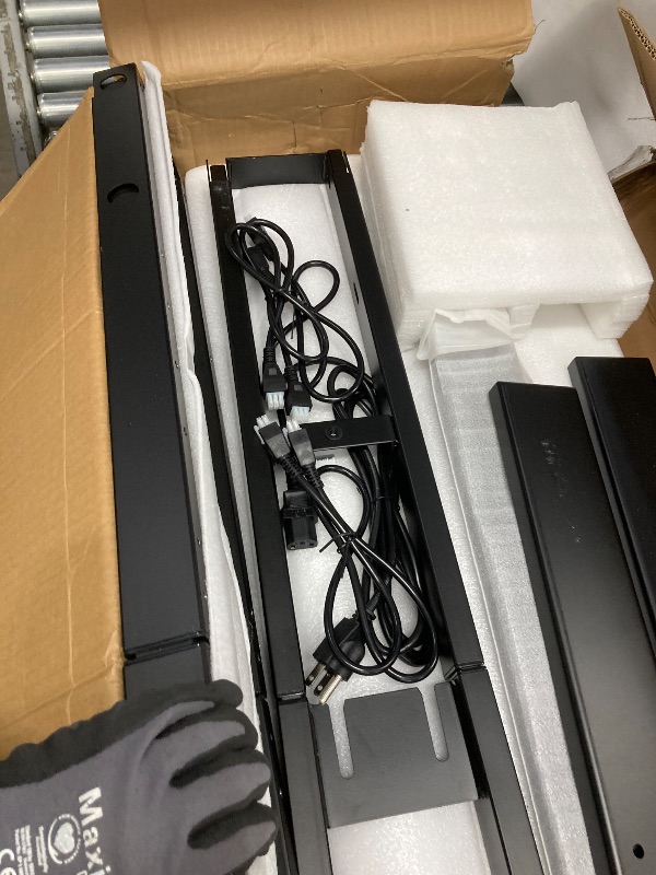 Photo 1 of *HEAVY* VWINDESK VJ301 L Shaped Electric Height Adjustable Standing Corner Desk Frame Only W/Triple Motor, Ergonomic Sit Stand Up Height Adjustable Steel Base with Digital Memory Keypad (Black)