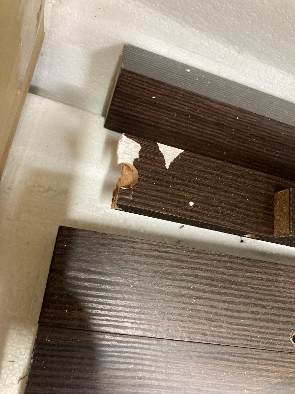 Photo 1 of *Piece Broken* Walker Edison Open Storage Fireplace TV Stand for TVs Up to 80", Espresso