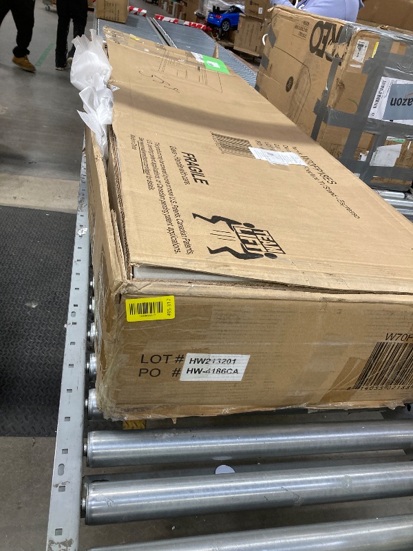 Photo 1 of *Piece Broken* Walker Edison Open Storage Fireplace TV Stand for TVs Up to 80", Espresso