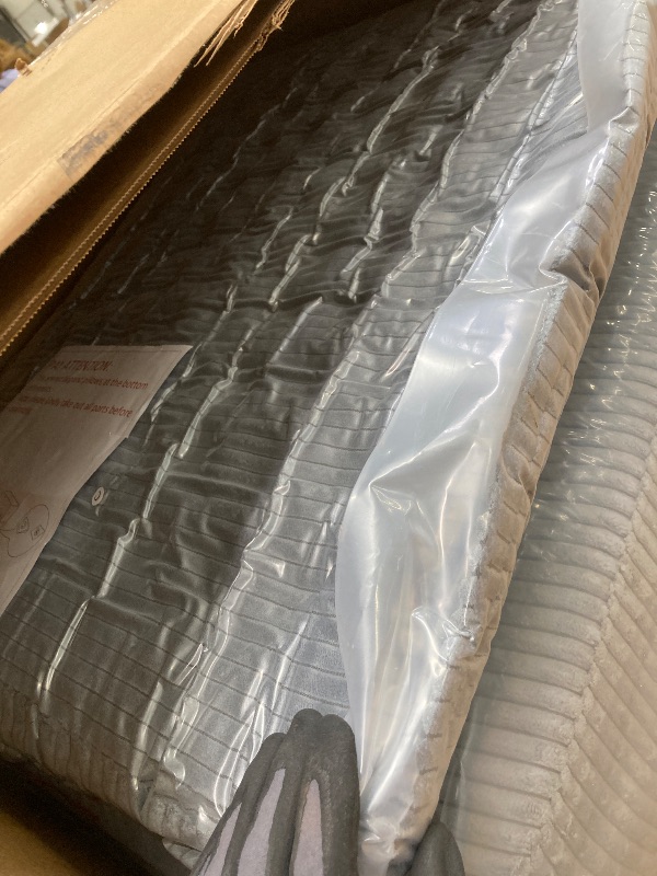 Photo 1 of *FACTORY SEALED* Plush Grey Couch