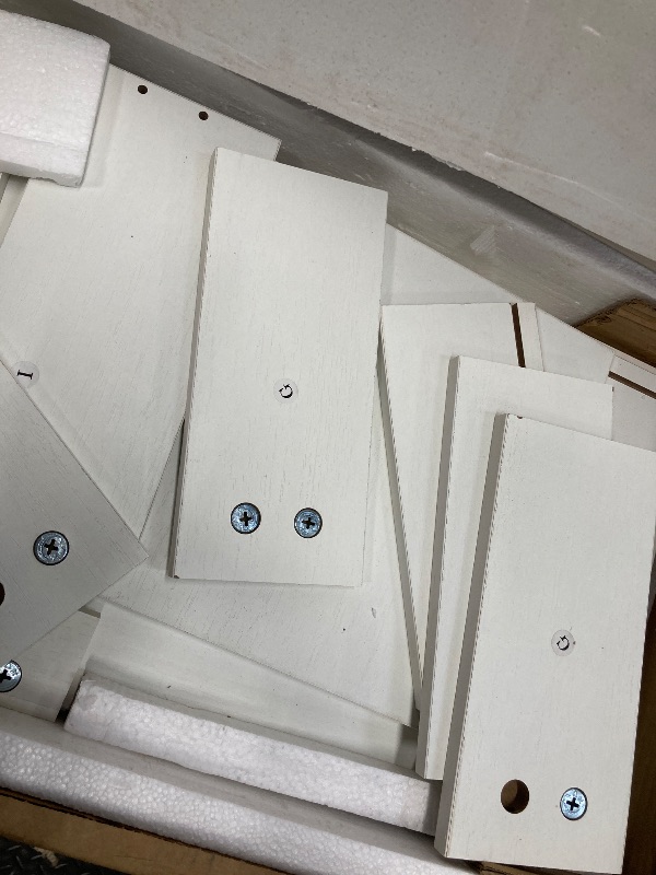 Photo 1 of *Small chips in the paint* Walsunny Bathroom Floor Cabinet Storage Organizer Freestanding Wooden Cupboard with Door Drawers Adjustable Shelf for Small Spaces Laundry Room Kitchen Living Room Bedroom Home Office,White
