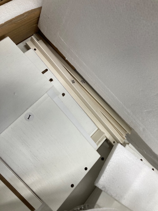 Photo 1 of *Small chips in the paint* Walsunny Bathroom Floor Cabinet Storage Organizer Freestanding Wooden Cupboard with Door Drawers Adjustable Shelf for Small Spaces Laundry Room Kitchen Living Room Bedroom Home Office,White
