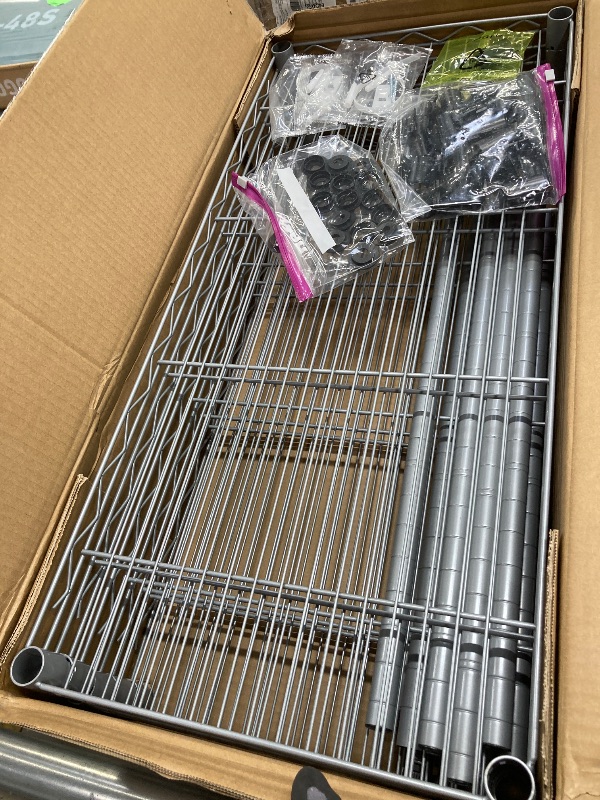 Photo 1 of *Directions Missing* Ktaxon 5-Tier Wire Shelving Unit, Steel Storage Rack for Garage Office Kitchen Silver, 30" W x 14" D x 60" H
