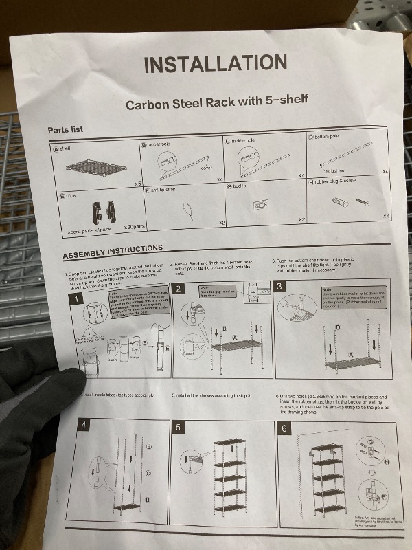 Photo 1 of *Small scratches* Ktaxon 5-Tier Wire Shelving Unit, Steel Storage Rack for Garage Office Kitchen Silver, 30" W x 14" D x 60" H