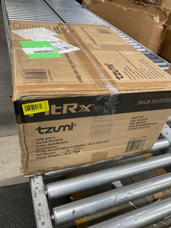 Photo 1 of *HEAVY* FitRx Adjustable Dumbbells 2-Pack, 25lb SmartBell Dumbbell Set with 9-in-1 Quick-Select Weights, 2.5lb Increments for Home Gym
