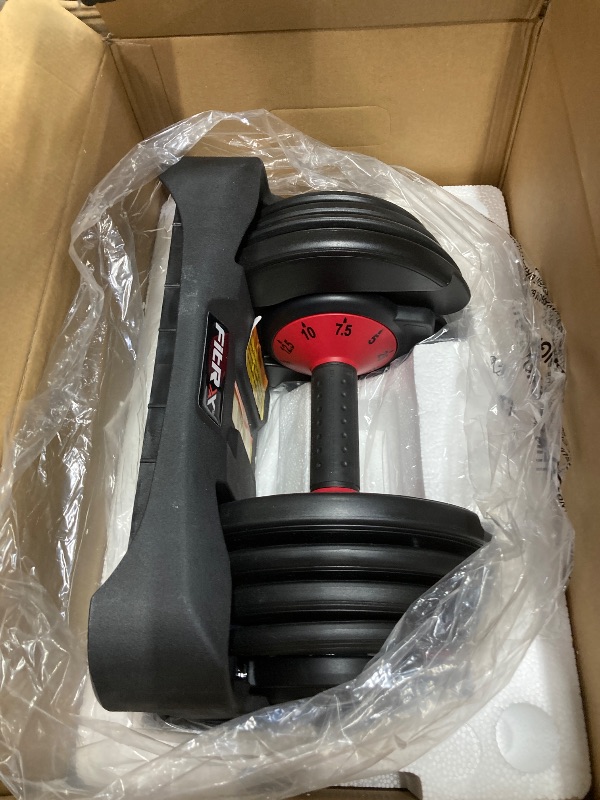Photo 1 of *HEAVY* FitRx Adjustable Dumbbells 2-Pack, 25lb SmartBell Dumbbell Set with 9-in-1 Quick-Select Weights, 2.5lb Increments for Home Gym
