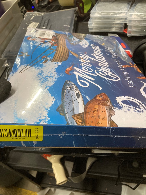 Photo 1 of *FACTORY SEALED* Fishing Advent Calendar 2025-Christmas Advent Calendar 2025 Adult Fishing Lures Set with Tackle Box Christmas Countdown Calendar for Fisherman Teen Boys Men