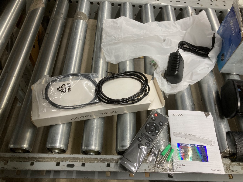 Photo 1 of *Buffer for speaker came off* *Selling as is/Still works* VEAT00L S20L Sound Bars for TV, 3D Surround Sound System TV Sound Bar, 2.1 ch Home Theater Audio with Built-in Subwoofer,50W TV Speakers | HDMI ARC, Bluetooth, Optical, RCA, USB & AUX Wall Mountabl