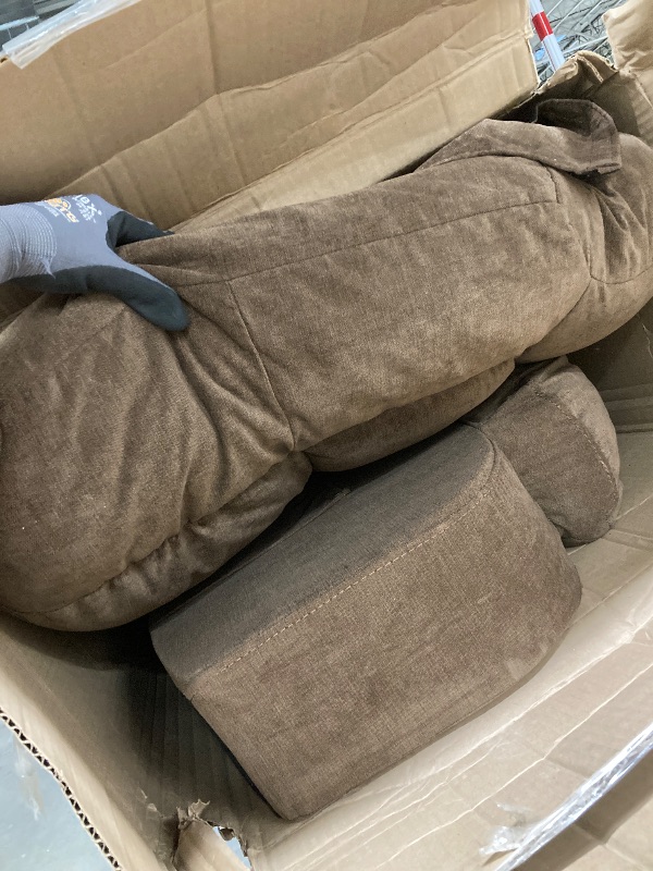 Photo 1 of *Missing Hardware/Bottom Rotating piece?* JONPONY Massage Swivel Rocker Recliner Chair with Vibration Massage and Heat Ergonomic Lounge Chair for Living Room with Rocking Function and Side Pocket, 2 Cup Holders, USB Charge Port,Brown
