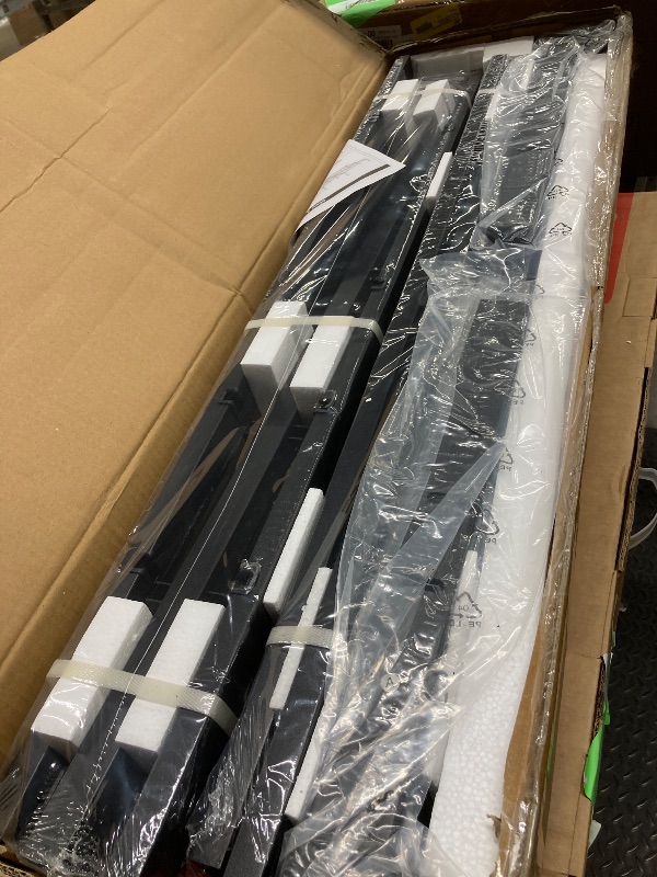 Photo 1 of *Hardware Missing?* Capri King Bed Frame, 18 inch High Metal Platform Bed Frame, 2200 LBS Weight Capacity, Heavy Duty, Noise Free, Easy Assembly, Black
