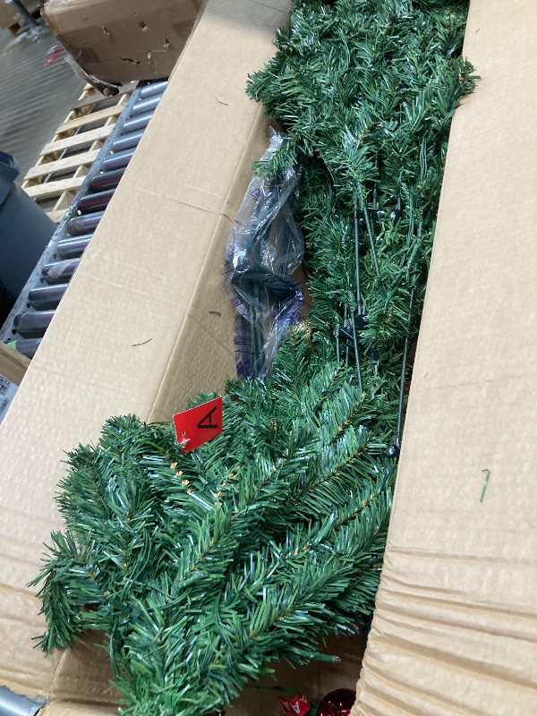 Photo 1 of *Missing piece to test lights/Missing ornaments?* VAVSEA 7.5ft Pre Lit Christmas Tree with 18pcs Ball, Artificial Christmas Tree with Lights, Xmas Tree for Holiday Party, Indoor and Outdoor Decoration