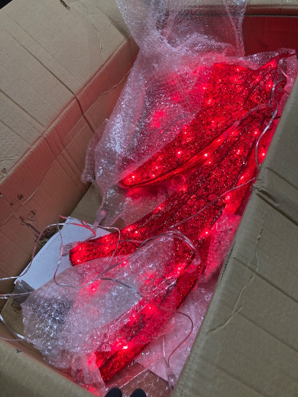 Photo 1 of *Remote may be missing?*Ktaxon 60in Christmas Wreath Christmas Decoration Lighted Holiday Decor 400 Lights LED - Green