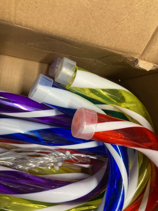 Photo 1 of *Ends may need to be fixed on* Outdoor Candy Cane Lights, Multi-colored