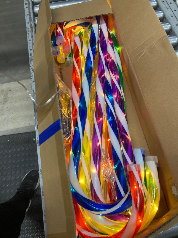 Photo 1 of *Ends may need to be fixed on* Outdoor Candy Cane Lights, Multi-colored