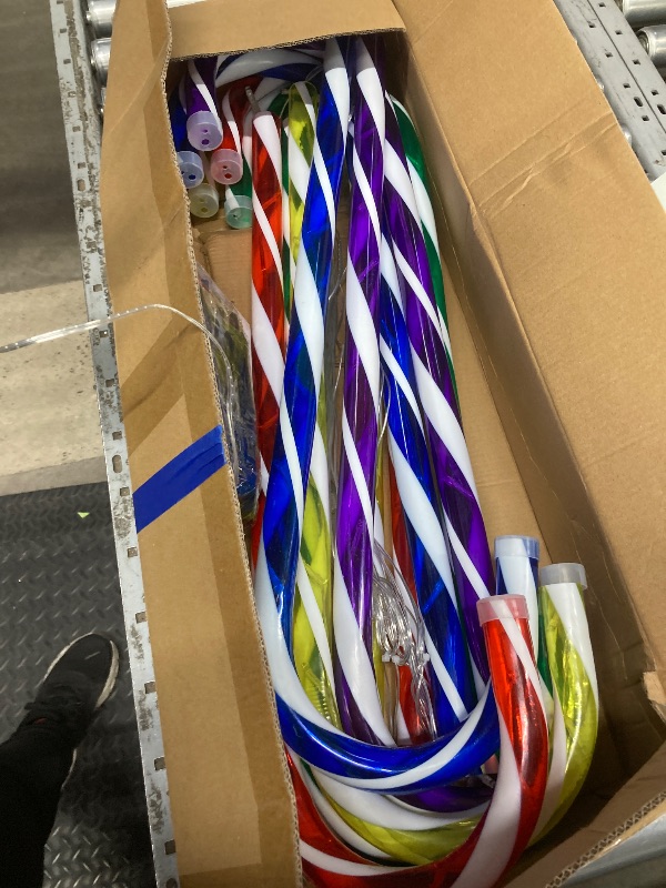 Photo 1 of *Ends may need to be fixed on* Outdoor Candy Cane Lights, Multi-colored