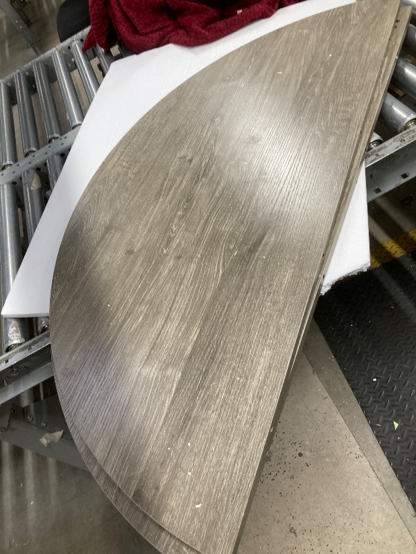 Photo 1 of *Chipped at ends* Round Dining Table, Vintage Brown