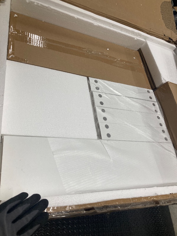 Photo 1 of *HEAVY* Ktaxon Large Makeup Vanity with 7 Drawers, Flutted Vanity Table Set with Lighted Mirror, Get Ready with Me, White