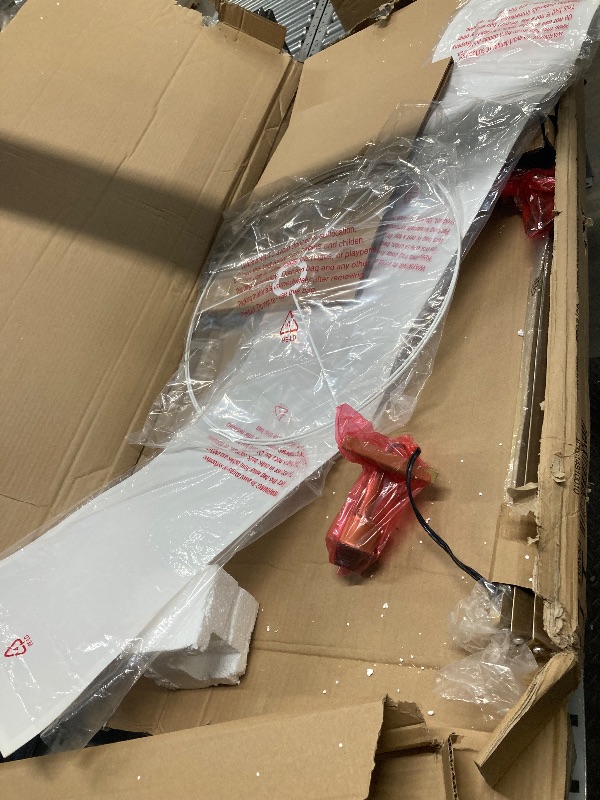 Photo 1 of *May be missing parts* Versanora Romanza Modern LED Tripod Floor Lamp Tall Standing Light with Drum Shade Matte Gold Finish for Living Room Reading Bedroom Office, 62 Inch Height, Gold