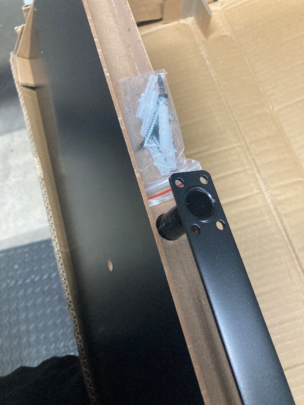 Photo 1 of *Shelf damaged* Ballucci Floating Shelf, 48" Wood Wall Shelf with Invisible Brackets for Bathroom, Living Room, Bedroom, Kitchen, Nursery, 8" Deep, Black