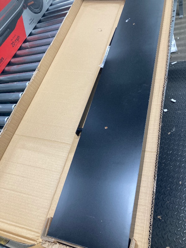 Photo 1 of *Shelf damaged* Ballucci Floating Shelf, 48" Wood Wall Shelf with Invisible Brackets for Bathroom, Living Room, Bedroom, Kitchen, Nursery, 8" Deep, Black