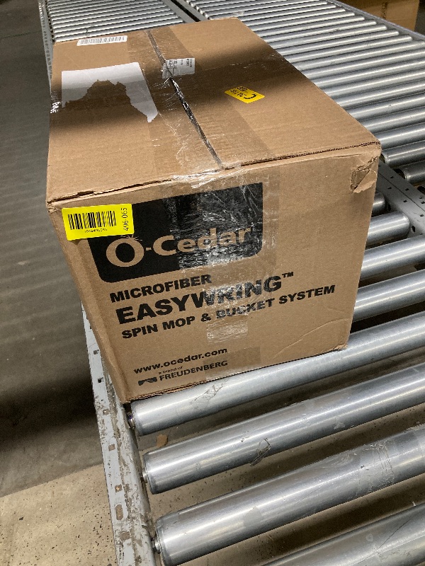 Photo 1 of *Used* O-Cedar EasyWring Microfiber Spin Mop, Bucket Floor Cleaning System, Red, Gray, Standard