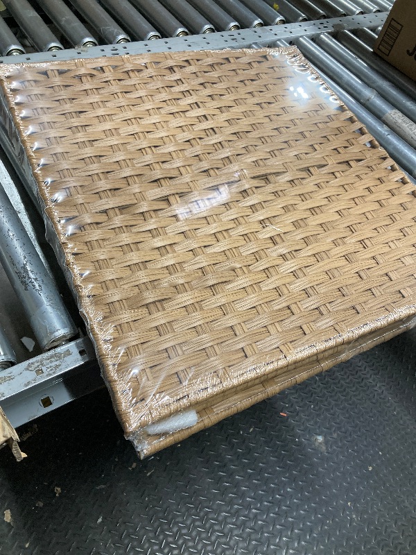 Photo 1 of Rattan Laundry Hamper, Brown