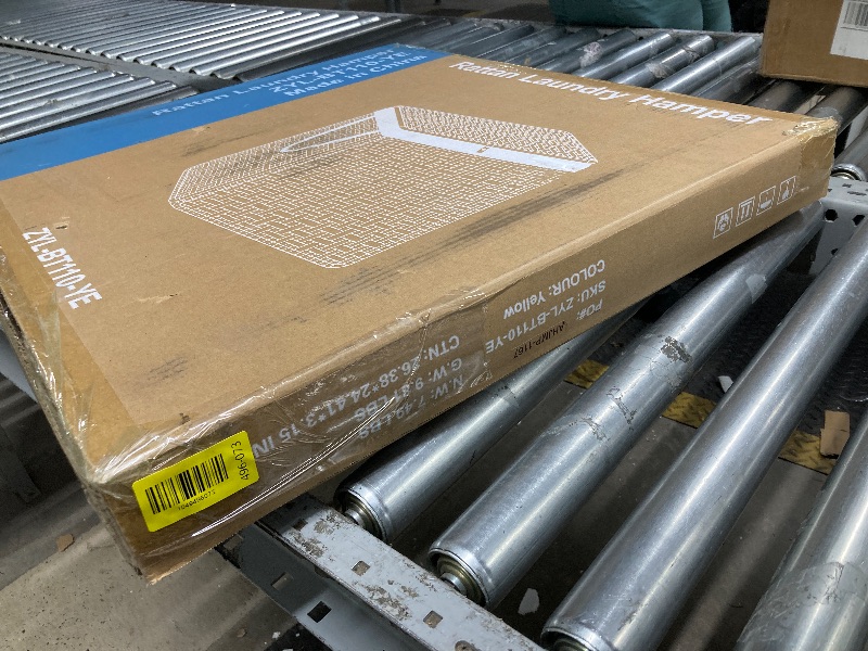 Photo 1 of Rattan Laundry Hamper, Brown