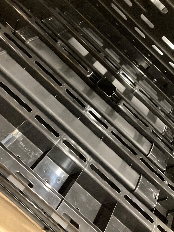 Photo 1 of *Damage to joints on a shelf bottom* IRIS USA 4-Shelf Extra Heavy Duty Deep Plastic Storage Shelves, 800lb Capacity, 57" H x 36" W x 24" D, Large Modular Shelving Unit Storage Organizer for Garage, Home, Warehouse & Gym, Rack - Black