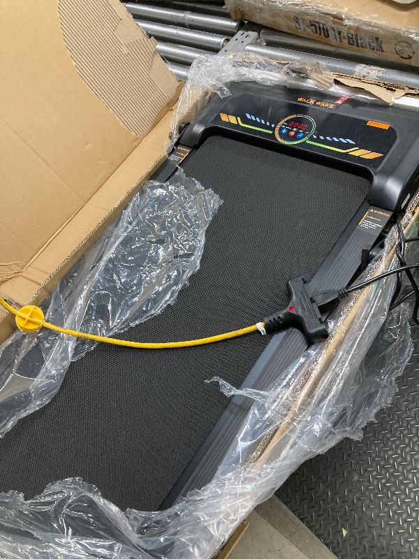 Photo 1 of *HEAVY* Walking Pad Treadmill, WALKWAKE 8% Incline Walking Pads, Compact Under Desk Treadmill for Home, 330lb Capacity 2.5HP Running Machine for Walking Jogging with LED Display, Dark Yellow
