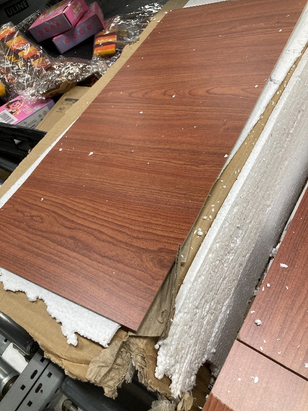 Photo 1 of *HEAVY* HODEDAH IMPORT Tall Standing Kitchen Cabinet with Top and Bottom Enclosed Cabinet Space, 1-Drawer, Large Open Space for Microwave in Cherry