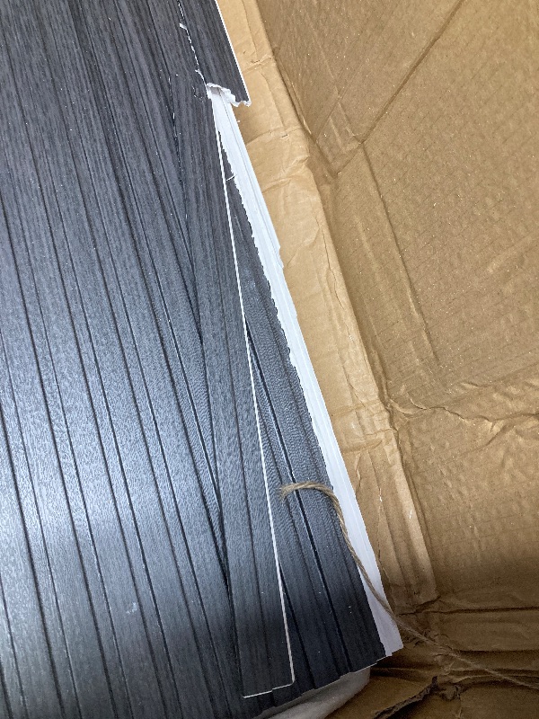 Photo 1 of *Damage to panel* LARWORKS WPC Slat Wall Panels 8 Pack 96" x 8.2", Waterproof Fluted Wall Paneling, Accent 3D Wall Panel for Wall Decor, Bathroom, Bedroom, Office - Widen Low Grille Black (Cover Approx.44 sq.ft)