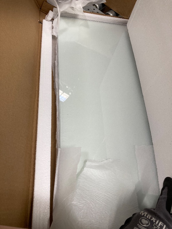 Photo 1 of *Dirty/Rust?* VECELO Small Bar Table and Chairs Set for 2, Upholstered Stools & Glass Storage Shelves, for Kitchen Dining Breakfast Nook, Space-Saving, Natural & White