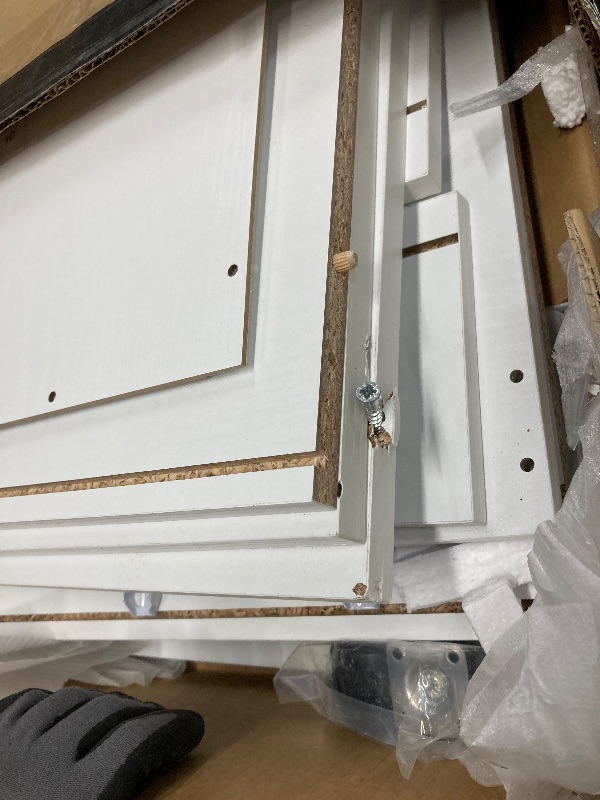 Photo 1 of *Damage to pieces* DUMOS Lateral File Cabinet with 3 Drawers Rolling Filing Cabinets Under Desk Storage Printer Stand Wood Organizer with Wheels Adjustable Shelf for Office Home Small Space, White