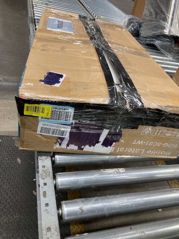 Photo 1 of *Damage to pieces* DUMOS Lateral File Cabinet with 3 Drawers Rolling Filing Cabinets Under Desk Storage Printer Stand Wood Organizer with Wheels Adjustable Shelf for Office Home Small Space, White