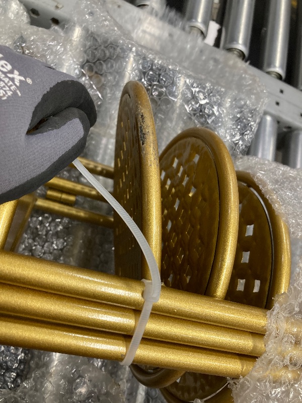 Photo 1 of *Bottom piece bent/Scratched* SSS Furniture Corner Plant Stand Indoor Metal, 6 Tier 6 Potted Outdoor Flower Pot Stands Holder Shelves for Living Room, Potted Storage Shelf Rack, Decorative Holder Rack for Multiple Plants (Golden)