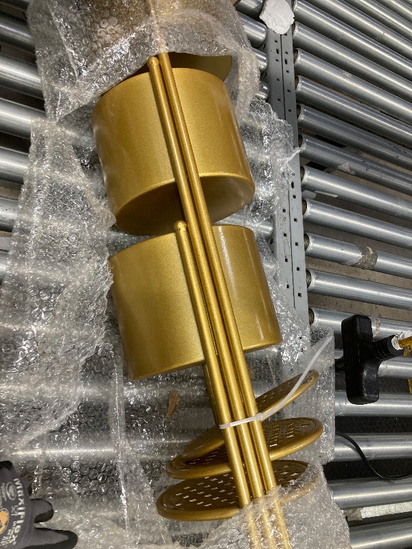 Photo 1 of *Bottom piece bent/Scratched* SSS Furniture Corner Plant Stand Indoor Metal, 6 Tier 6 Potted Outdoor Flower Pot Stands Holder Shelves for Living Room, Potted Storage Shelf Rack, Decorative Holder Rack for Multiple Plants (Golden)