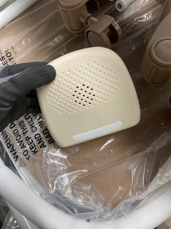 Photo 1 of *May be missing Hardware?* Delta Children Portable Rocking Bassinet for Newborns Bedside Sleeper Crib with Gentle Vibrations, Nightlight, Soothing Music, Adjustable Canopy, Plush Toys, Storage Basket, Baby Essentials