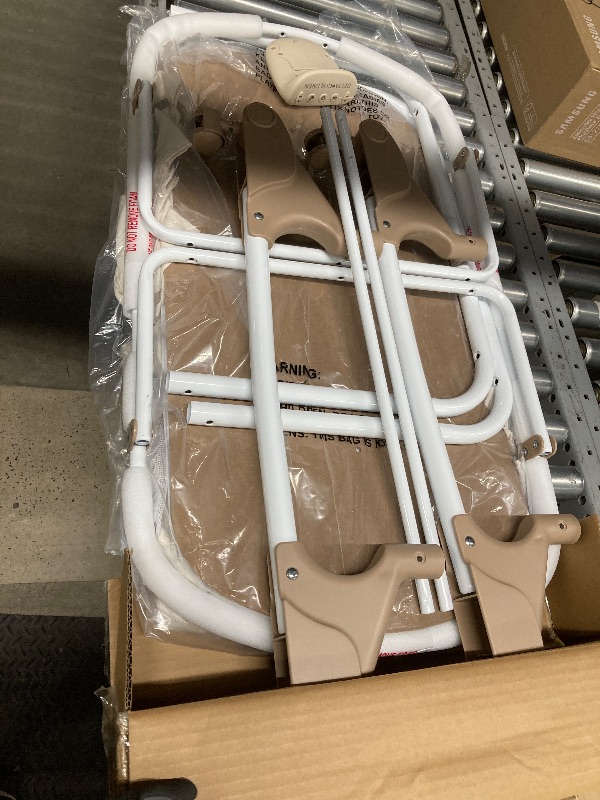 Photo 1 of *May be missing Hardware?* Delta Children Portable Rocking Bassinet for Newborns Bedside Sleeper Crib with Gentle Vibrations, Nightlight, Soothing Music, Adjustable Canopy, Plush Toys, Storage Basket, Baby Essentials