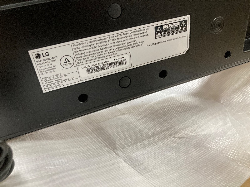 View 2 of *SELLING AS IS/PARTS ONLY* *Didn't turn on* LG SC9S 3.1.3-Channel Perfect Matching Soundbar to the OLED evo C Series TV, Dolby Atmos, WOW Orchestra, WOWCAST Built-in with Wireless Dolby Atmos, Rear Speaker Ready, Wireless Subwoofer (2024 Model)