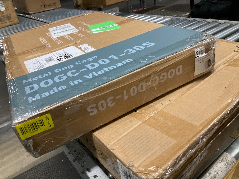 Photo 1 of *Dirty* CONCETTA 30Inch Medium Single Door Dog Cage, With Divider Panel and Plastic Leak-Proof Pan Tray, Foldable For Indoor, Outdoor, Travel