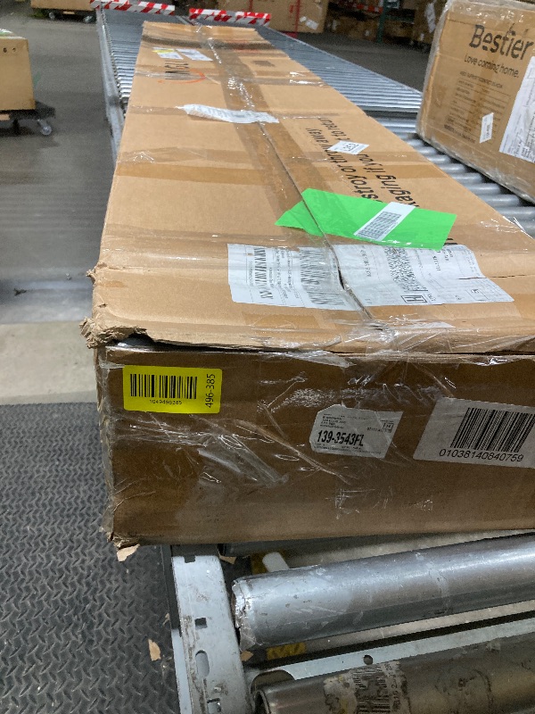 Photo 1 of *Unsure if pieces are missing* *Dirty/scratched/red paint residue* Zimtown Upgrated Twin Loft Bed with Ladder Metal Bunk Bed with Flat Step Ladder, Pink
