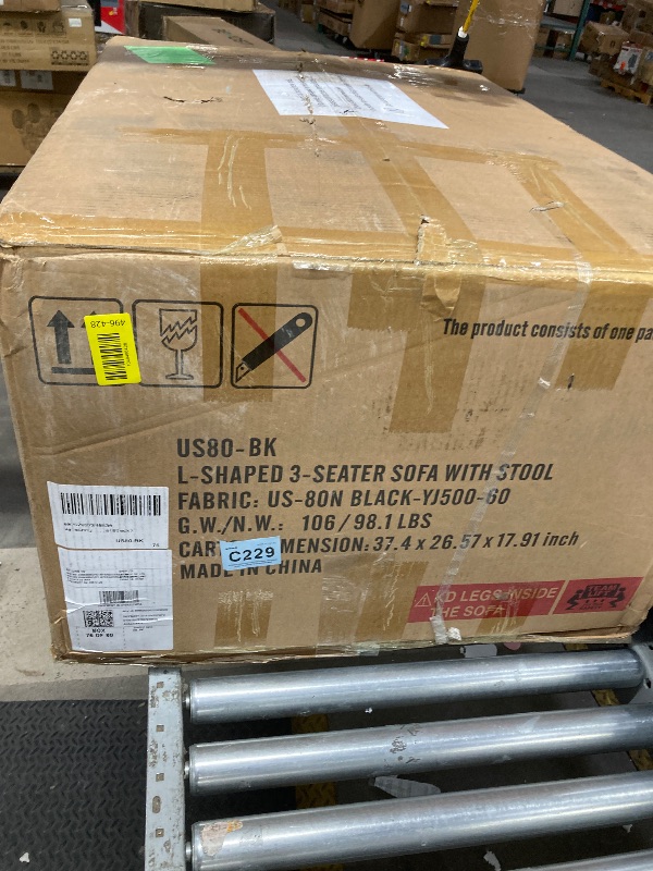 Photo 1 of ****Factory seal****
Walsunny 76.4" Convertible Sectional Sleeper Sofa Couches L Shape with Movable Storage Ottoman Chaise Recliner Side Pockets for Small Living Rooms Apartment,Black
