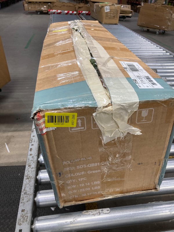 Photo 1 of *Some lights may not work properly* EDX 7.5ft Pre-lit Pencil Christmas Tree, Green Artificial Spruce Slim Christmas Trees, With 350 Incandescent Lights, 860 Branch Tips & Foldable Base, For Home, Office, Party Decoration
