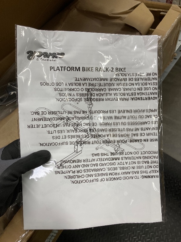 Photo 1 of *HEAVY* Young Electric Ebike Rack, 200lb Capacity, Alloy Steel Hitch Mount, Fits 5-Inch Fat Tire Bikes, 2-Inch Receiver
