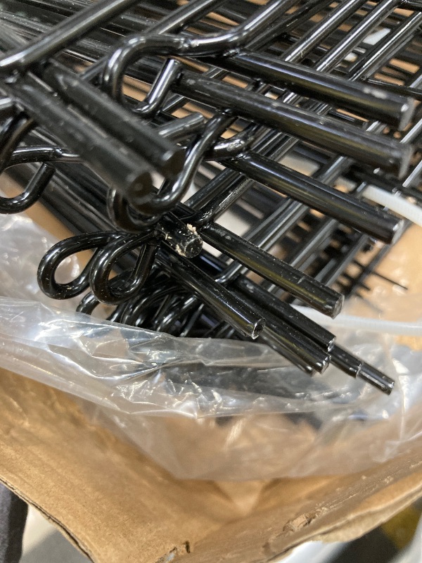 View 4 of *Scratches on the poles* *Used* Blingluck Decorative Garden Fence 21in x26ft, 26 Pack Rustproof Metal No Dig Fence for Dog, up to 26 ft Coverage Area
