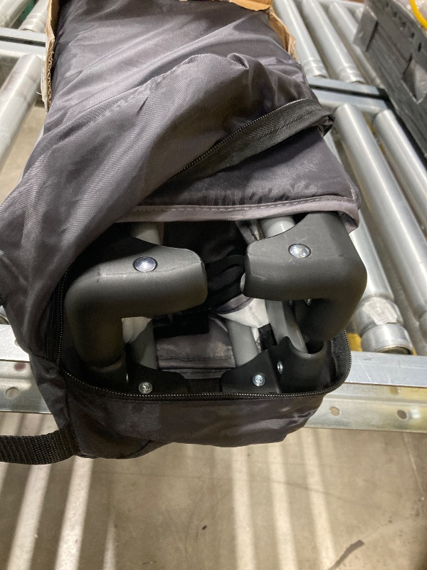 View 3 of **HAS KNIFE CUT ON BOTTOM UNDERSIDE PAD-SEE PIC***Vomeast Baby Playard with Bassinet,Portable Foldable Pack and Play with Toy Bar(Grey)