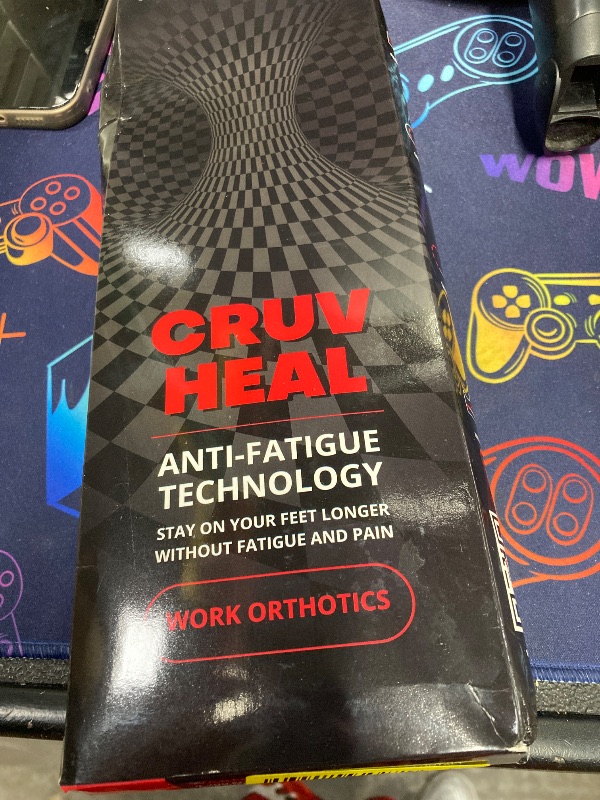 Photo 1 of (New) Work Orthotic Insoles - Anti Fatigue Medium Arch Support Shoe Insert Men Women - Plantar Fasciitis Flat Feet - Relieve Foot Pain - Work Boot Insoles Standing All Day (L, Gray)