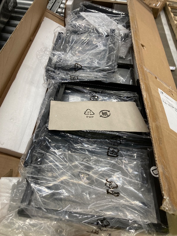 Photo 1 of 
5-Drawer Fabric Dresser Metal Frame & Wooden Top Sturdy Storage Tower Dresser Anti-Tip Design Tower Organizer with Easy-Pull Fabric Bins for Bedroom, Closet, Living Room, Entryway, Nursery(Black)