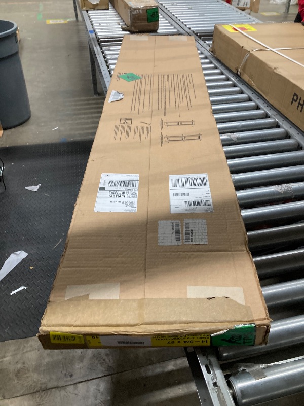 Photo 1 of 14 1/2"W x 63"H Mid-America Vinyl, TailorMade Cathedral Top Center Mullion, Open Louver Shutters, w/Installation Shutter-Lok's (Per Pair), 471 - Treated Cedar